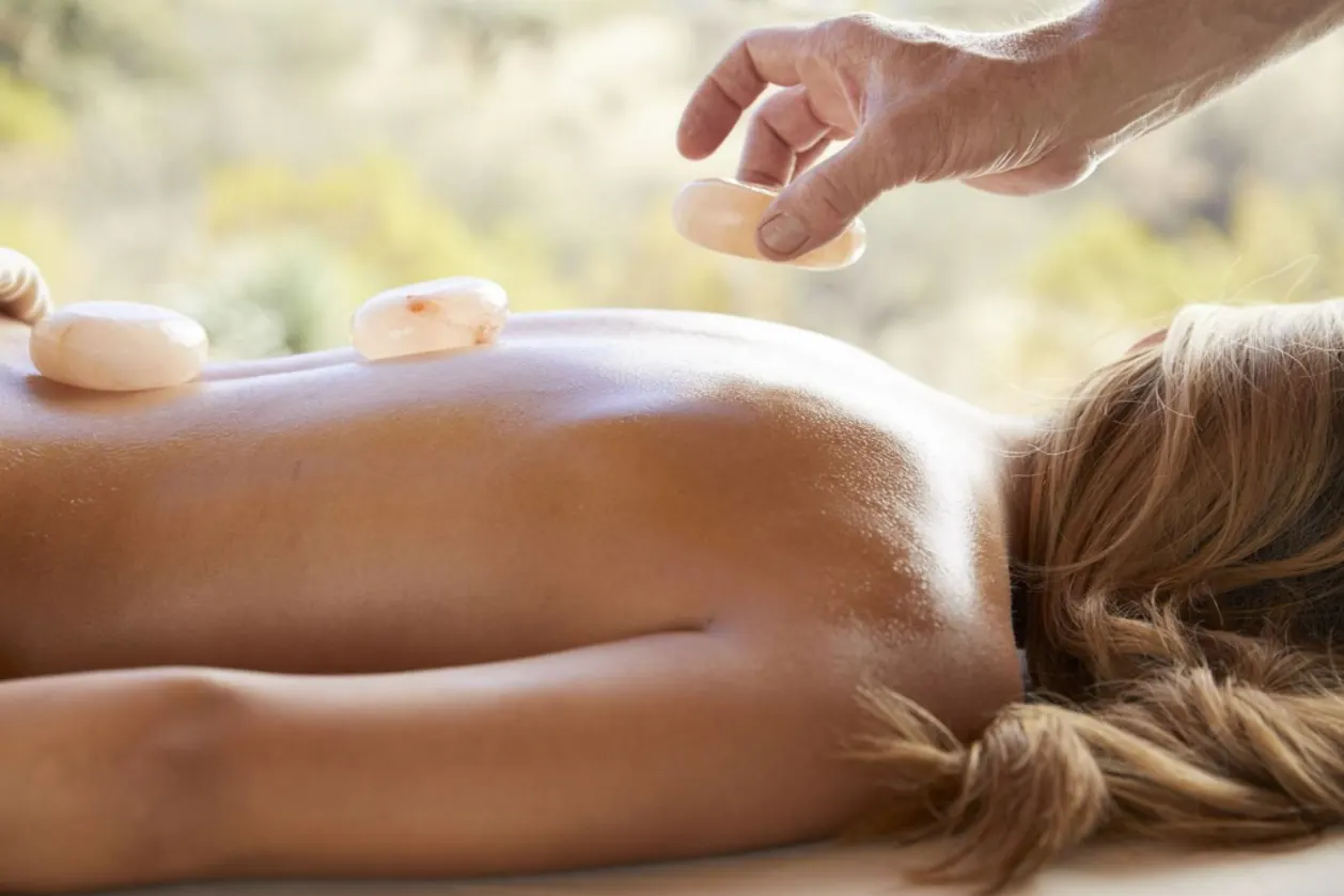 Crystal massage at Miraval Berkshires luxury wellness retreat New England